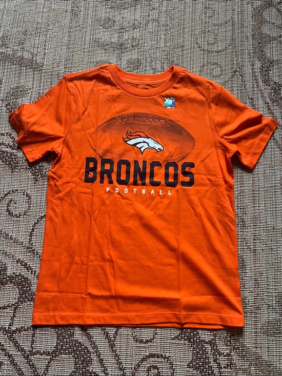 NFL Other - Denver Broncos Orange Football NFL T-Shirt size Large 10/12
